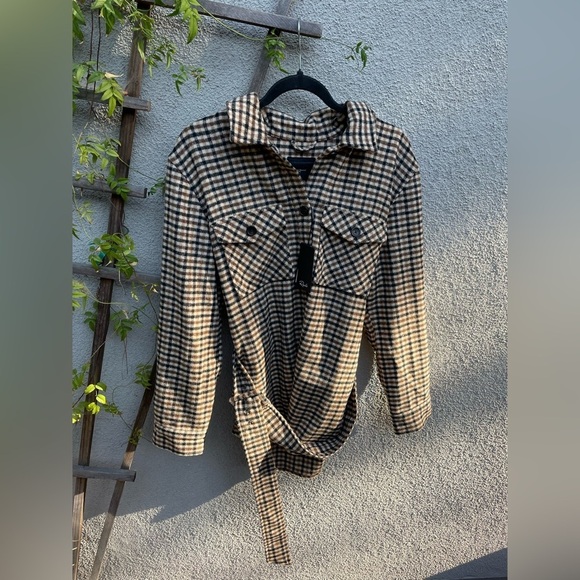 Rails | Rhodes Belted Shacket Ochre Sand Mocha New with Tags! - Picture 9 of 10